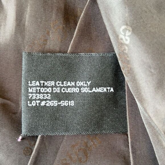 East 5th Leather Jacket Full Zip Womens Medium Petite Chocolate Brown - Picture 8 of 10